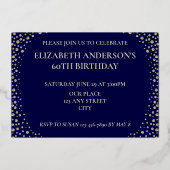 60. Geburtstagsparty Foil Einladung (Rückseite)