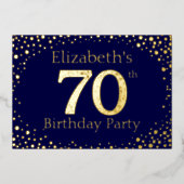 60. Geburtstagsparty Foil Einladung (Vorderseite)