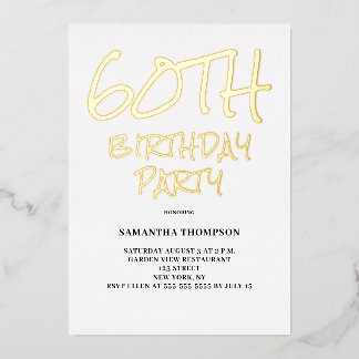 60. Geburtstagsparty Folieneinladung