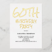 60. Geburtstagsparty Folieneinladung (Vorderseite)