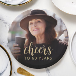 60. Geburtstagsparty Foto Cheers Pappteller