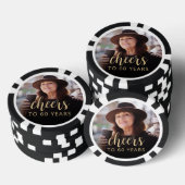 60. Geburtstagsparty Foto Cheers Pokerchips (Stapel)