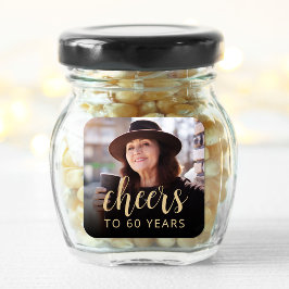 60. Geburtstagsparty Foto Cheers Quadratischer Aufkleber