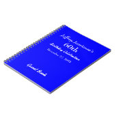60. Geburtstagsparty Gästebuch Blue Notebook Notizblock (Linke Seite)