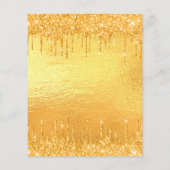 60. Geburtstagsparty Gold Glitzer Einladung (Rückseite)