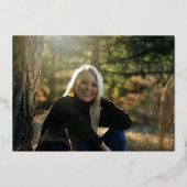 60. Geburtstagsparty Gold Saphir blau Folieneinladung (Rückseite)