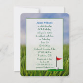 60. Geburtstagsparty Golf Thema Einladung (Rückseite)