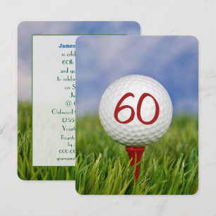 60. Geburtstagsparty Golf Thema Einladung