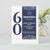 60. Geburtstagsparty in Flora Einladung (Stehend Vorderseite)