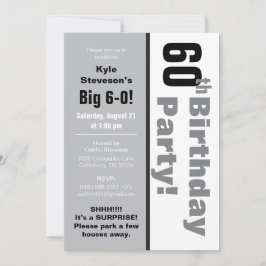 60. Geburtstagsparty in Schwarz und Weiß Einladung