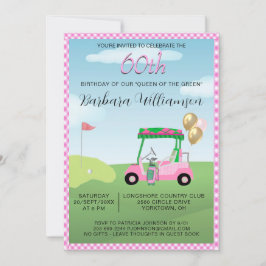 60. Geburtstagsparty Lady Golfer Thema Einladung