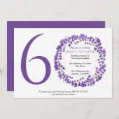 60. Geburtstagsparty, Lavender-Blume Einladung (Vorne/Hinten)