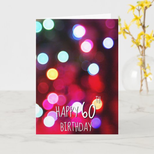 60. Geburtstagsparty-Lichtkarte Karte (Gelbe Blume)