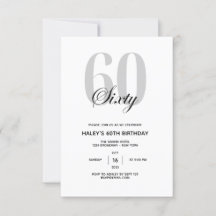 60. Geburtstagsparty Minimal Chic