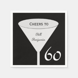60. Geburtstagsparty Paper Napkins Serviette