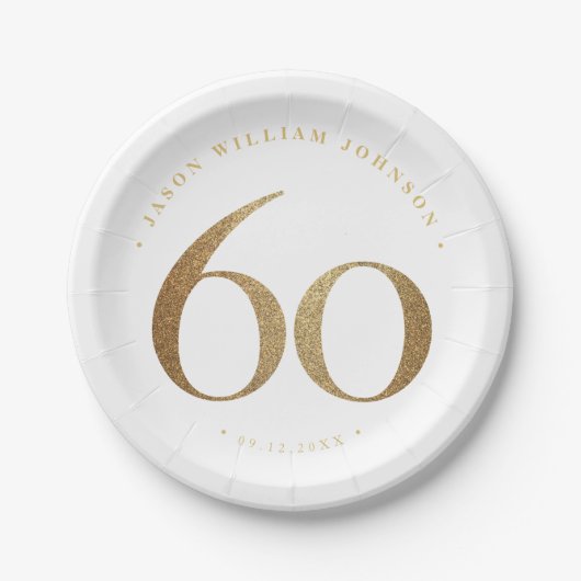 60. Geburtstagsparty Pappteller (Vorderseite)