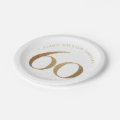 60. Geburtstagsparty Pappteller (Schrägansicht)