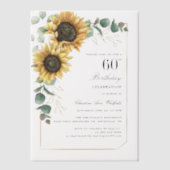 60. Geburtstagsparty Pergament Einladungen (Vorderseite)