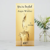 60. Geburtstagsparty Personalisierte Einladung (Stehend Vorderseite)