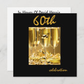 60. Geburtstagsparty Personalisierte Einladung (Vorne/Hinten)