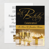 60. Geburtstagsparty Personalisierte Einladung (Vorne/Hinten)