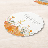 60. Geburtstagsparty Pumpkin Wildblume Custom Untersetzer (angewinkelt)