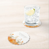 60. Geburtstagsparty Pumpkin Wildblume Custom Untersetzer (Vor Ort)