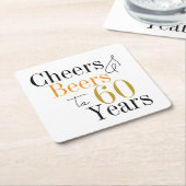 60. Geburtstagsparty Rechteckiger Pappuntersetzer (angewinkelt)