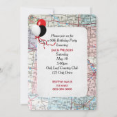 60. Geburtstagsparty Red Retro Truck Einladung (Rückseite)