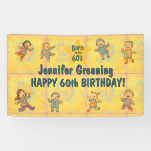 60. Geburtstagsparty Retro geboren in den 60er Jah Banner