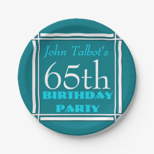 60. Geburtstagsparty Retro W Frame Papier Teller