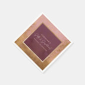 60. Geburtstagsparty Rose Gold Script Serviette (Ecke)