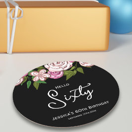 60. Geburtstagsparty Runder Pappuntersetzer