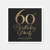 60. Geburtstagsparty Serviette (Vorderseite)