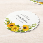 60. Geburtstagsparty Sonnenblumen Daisy Custom Untersetzer (angewinkelt)