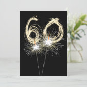 60. Geburtstagsparty Sparkler Einladung (Stehend Vorderseite)