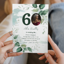 60. Geburtstagsparty und grüne Brunches Einladunge Einladung