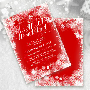 60. Geburtstagsparty Winterwonderland Schneeflocke Einladung