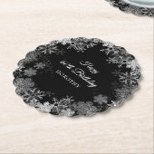 60. Geburtstagsparty Winterwonderland Schneeflocke Untersetzer (angewinkelt)