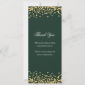 60. Geburtstagsprogramm Danke Gold Green Einladung (Rückseite)