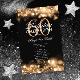 60. Geburtstagsprogramm Glam Lights Gold Menü