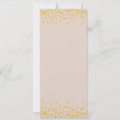 60. Geburtstagsprogramm Gold Confetti Champagne Einladung (Rückseite)