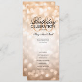 60. Geburtstagsprogramm "Lights Copper"-Menü Programm (Vorne/Hinten)