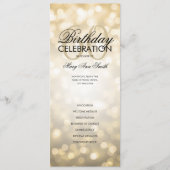 60. Geburtstagsprogramm "Lights Gold"-Menü Programm (Vorderseite)