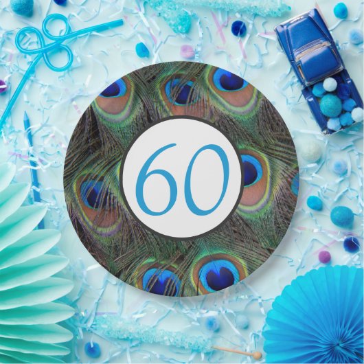 60. Geburtstagsschmuck Pappteller (Party)