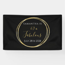 60. Geburtstagsschwarz-Gold-Geburtstagsparty