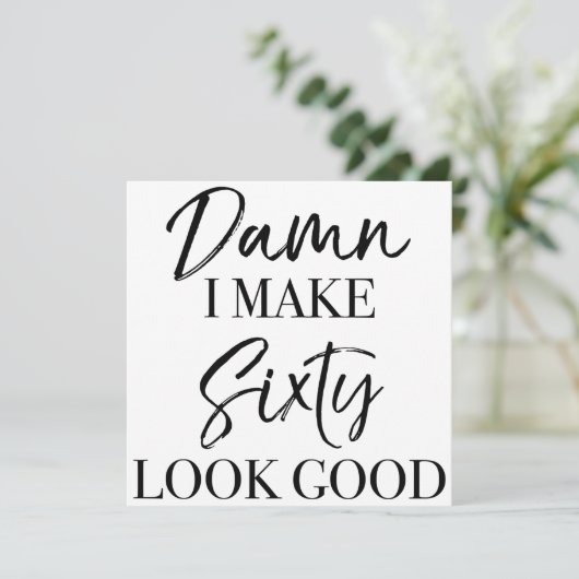 60. Geburtstagsstärke Karte (Stehend Vorderseite)