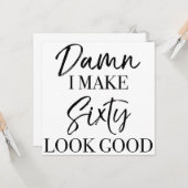 60. Geburtstagsstärke Karte (Vorderseite/Rückseite Beispiel)