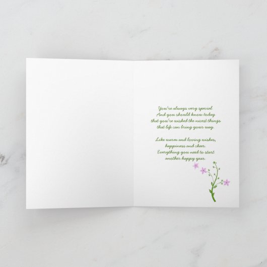 60. Geburtstagstasche Karte (Innenseite)