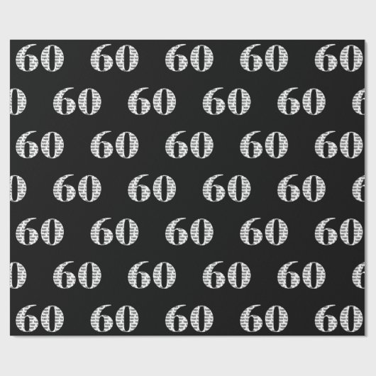 60. Geburtstagstext Geschenkpapier (Flach)